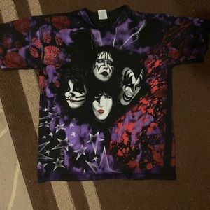 Kiss All Over Print Vintage Shirt